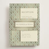 "Aatreya" - Reception Cards in Aqua by Pati Cascino - Assembled with Belly Band