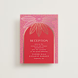 "Indian garden" - Reception Cards in Sindoor by Creo Study - Front