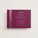 "Amber Palace" - Reception Cards in Garnet by Chris Griffith - Front