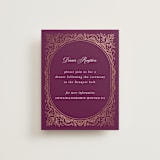 "Zardozi" - Reception Cards in Amethyst by Mansi Verma - Front