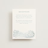 "waves" - Reception Cards in Aqua by Jessie Steury - Front