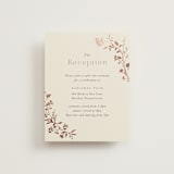 "Queen Anne's Lace" - Reception Cards in Creme Brulee by Jennifer Wick - Front
