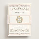 "Embrace" - Reception Cards in Peony by Susan Moyal - Assembled with Belly Band