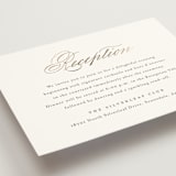 "Gilded Ampersand" - Reception Cards in Cotton by Jennifer Postorino - Detail