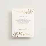 "Floral Enlace" - Reception Cards in Blanc by Pati Cascino - Front