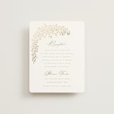 "Villa" - Reception Cards in Leaf by Kristie Kern - Front