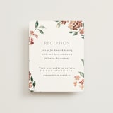 "Sweeping Vine" - Reception Cards in Dusty Rose by Itsy Belle Studio - Front