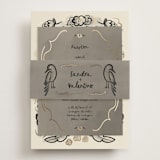 "Santa Catalina" - Reception Cards in Ink Wash by Ani Somi - Assembled with Belly Band