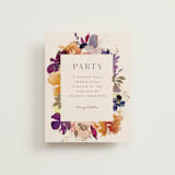 "Bouquet" - Reception Cards in Cream by Lori Wemple - Front