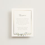 "Flowering Vine" - Reception Cards in Bluebell by Everett Paper Goods - Front
