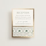 "Vintage Palms" - Reception Cards in Sand by Maria Alou - Front