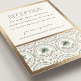 "Vintage Palms" - Reception Cards in Sand by Maria Alou - Detail