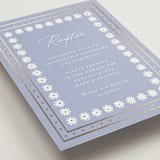 "Sadie" - Reception Cards in Periwinkle by Erin German - Detail