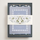 "Sadie" - Reception Cards in Periwinkle by Erin German - Assembled with Belly Band
