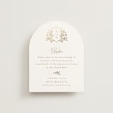 "Gold Crest" - Reception Cards in Ivory by Mansi Verma - Front