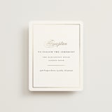 "Timeless" - Reception Cards in Linen by Erica Krystek - Front
