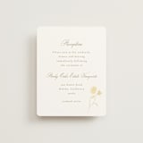 "The Romantic" - Reception Cards in Buttercream by Kristie Kern - Front