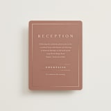 "Warm affection" - Reception Cards in Dusty Rose by Stacey Meacham - Front