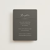 "Bow" - Reception Cards in Tuxedo by Corinne Malesic - Front