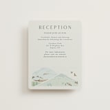 "Mountaintop" - Reception Cards in Evergreen by Paper Sun Studio - Front