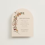 "Monogrammed Floral" - Reception Cards in Harvest by Susan Moyal - Front