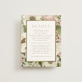 "Floral Tribute" - Reception Cards in Moss by Chris Griffith - Front