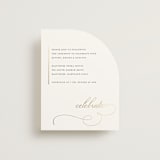 "Elegant Flourish" - Reception Cards in Sugar by Jessica Williams - Front