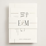 "Linear" - Reception Cards in Silk by Laura Hankins - Assembled with Belly Band