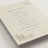 "Foil Botanical Frame" - Reception Cards in Taupe by Hannah Williams - Detail