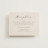 "Floral Border" - Reception Cards in Champagne by Leah Bisch - Front
