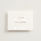 "You & Me" - Reception Cards in Classique by Design Lotus - Front