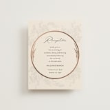 "Botanical Edge" - Reception Cards in Latte by Susan Moyal - Front
