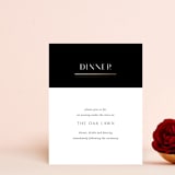 "New Monogram" - Reception Cards in Licorice by Jessica Williams - Front