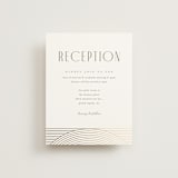 "Moderne" - Reception Cards in Alabaster by Pixel and Hank - Front