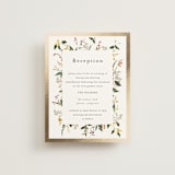 "Enchanting" - Reception Cards in Burgundy by Susan Moyal - Front