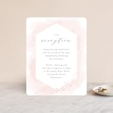 "Sparkling Champagne" - Reception Cards in Blush by Kristie Kern - Front