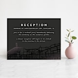 "Chicago" - Reception Cards in Onyx by Erin Deegan - Front