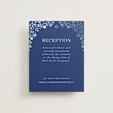 "Pomegranate Floral Frame" - Reception Cards in Royal by Nam Bourassa - Front
