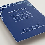 "Pomegranate Floral Frame" - Reception Cards in Royal by Nam Bourassa - Detail