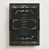 "Majesty" - Reception Cards in Onyx by Nicoletta Savod - Assembled with Belly Band