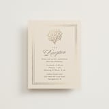 "Seaside" - Reception Cards in Champagne by Griffinbell Paper Co. - Front