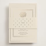 "Seaside" - Reception Cards in Champagne by Griffinbell Paper Co. - Assembled with Belly Band