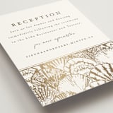 "By the Seashore" - Reception Cards in Pearl by Maria Alou - Detail