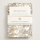 "By the Seashore" - Reception Cards in Pearl by Maria Alou - Assembled with Belly Band