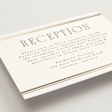 "Side Stripe" - Reception Cards in Pearl by Nicole Walsh - Detail