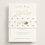 "Swan Song" - Reception Cards in Lakes by Sarah Knight - Assembled with Belly Band