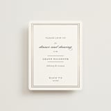"Eloquence" - Reception Cards in Snow by Kimberly FitzSimons - Front