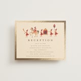 "Indian Elephant" - Reception Cards in Honey by Teju Reval - Front