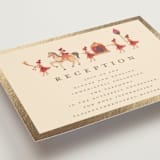 "Indian Elephant" - Reception Cards in Honey by Teju Reval - Detail