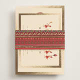 "Indian Elephant" - Reception Cards in Honey by Teju Reval - Assembled with Belly Band